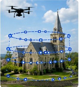 Acquisition photographique par drone autour d’un monument